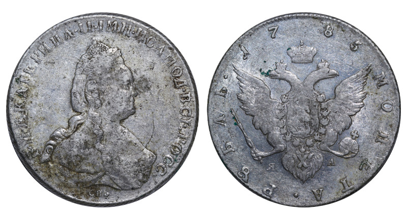 Russian Empire, Catherine II the Great (1762 - 1796). 1 Rouble 1785, Silver, 20....