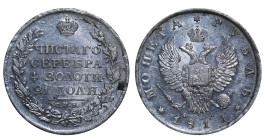 Russian Empire, Alexander I (1801 - 1825). 1 Rouble-4 Zolotniks-21 Parts 1811, Silver, 20.73 gr, C# 130, Bitkin 99 (R)