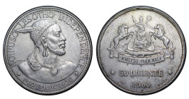 Lesotho, Moshoeshoe II (1966 - 1990). 50 Licente 1966, Silver, 28.10 gr, KM#4