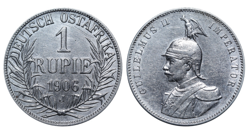 Germany East Africa, Wilhelm II (1888 - 1918). 1 Rupie 1906, Silver, 11.66 gr, K...