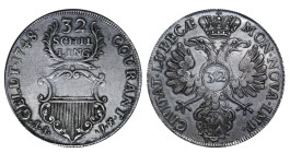 Germany, Frederick II the Great (1740-1786). 32 Schilling 1748, Silver, 18.2 gr, KM#163