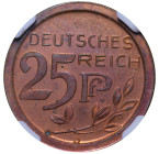 Germany, Wilhelm II (1888 - 1918). 25 Phennig 1908, Copper, 4.21 gr, Schaaf-18/G31, Pf 63 BN, 6638496-048