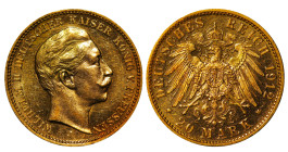 Germany, William II (1888 - 1918). 20 Mark 1912, Gold, 7.96 gr, KM#521