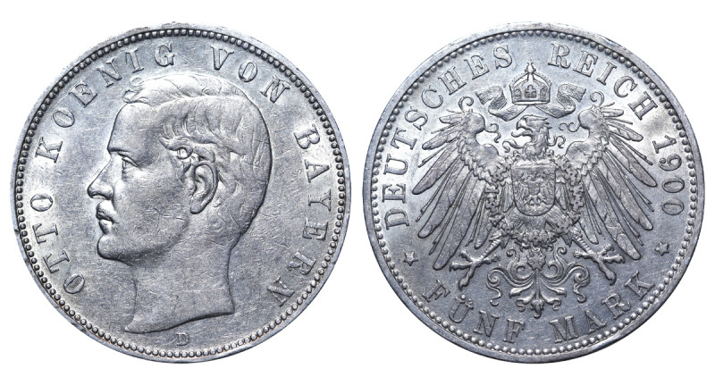 Germany, Otto (1886 - 1913). 5 Mark 1900, Silver, 27.77 gr, KM#915