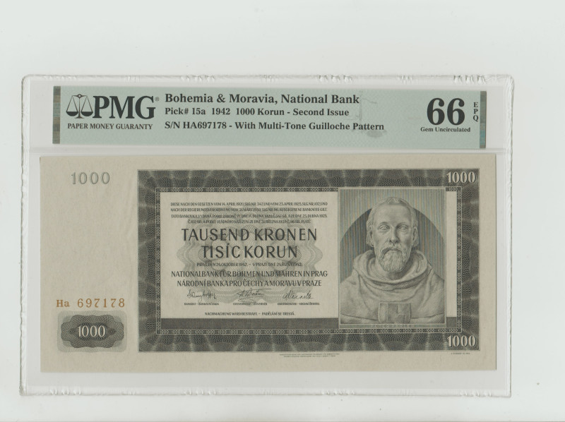 Bohemia&Moravia, Emil Hacha (1939 - 1945). 1000 Korun - Second Issue, 1942, Nati...