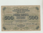Latvia, Karlis Ulmanis (1918 - 1921). 500 Rubli 1920, S361997