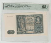 Poland, Wladyslaw Sikorski (1939 - 1943). 50 Zlotych 1941, Emission Bank, Pick#102, CM#102, S/N D2710944 - Wmk: Man in Cap, 65 Gem Uncirculated, 19127...