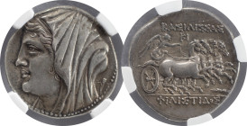 Greek Coins
SICILY. Syracuse. Philistis, wife of Hieron II, 275-215 BC. AR 16 Litrai or Tetradrachm 13.24 g, circa 218/7-215. Diademed and veiled bust...