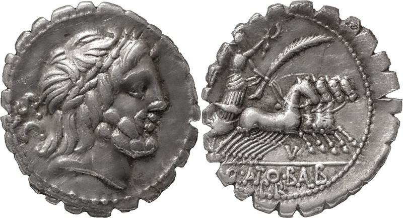 The Roman Republic
Q. Antonius Balbus. Denarius serratus 83-82 BC, AR 3.75 g. La...