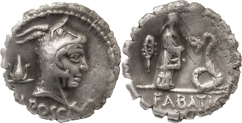 The Roman Republic
L. Roscius Fabatus. Denarius serratus 64, AR 3.25 g. Head of ...