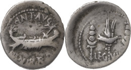 The Roman Republic
Marc Antony. Legionary issue, mint traveling with Antony in Greece (Aegae or Patrae), 32-31 BC. AR denarius 3.34 g. ANT•AVG• / III•...