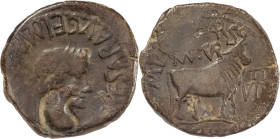 The Roman Empire
Tiberius. Turiaso, Hispania. AD 14-37. AE As 12.5 g. M. Pontius Marsus and C. Marius Vegetus, duoviri. TI•CAESAR•AVG•F• IMP•[PONT•M],...