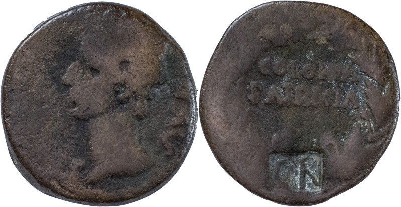 The Roman Empire
Octavian as Augustus 27 BC – 14 AD. AE As 9.23 g. Colonia Patri...
