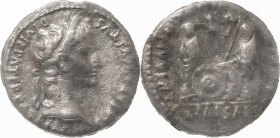 The Roman Empire
AUGUSTUS. Lugdunum. Circa 27 BC-14 AD. AR Denarius 3.26 g. CAESAR AVGVSTVS DIVI F PATER PATRIAE, Laureate head right / C L CAESARES A...