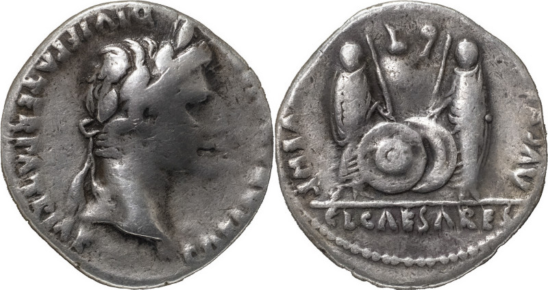 The Roman Empire
AUGUSTUS. Lugdunum. Circa 27 BC-14 AD. AR Denarius 3.77 g. CAES...