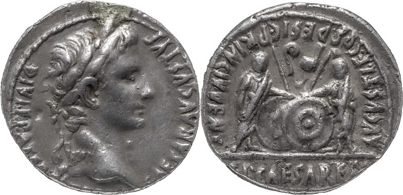The Roman Empire
AUGUSTUS. Lugdunum. Circa 27 BC-14 AD. AR Denarius 3.75 g. CAES...