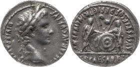 The Roman Empire
AUGUSTUS. Lugdunum. Circa 27 BC-14 AD. AR Denarius 3.75 g. CAESAR AVGVSTVS DIVI F PATER PATRIAE, Laureate head right / C L CAESARES A...