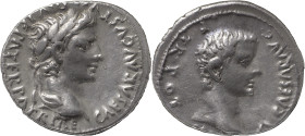 The Roman Empire
Augustus 27 BC – 14 AD. Denarius, Lugdunum circa 13-14 AD, AR 3.78 g. CAESAR AVGVSTVS – DIVI F PATER PATRIAE Laureate head of Augustu...