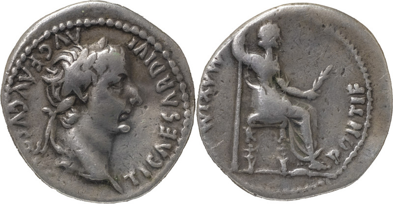 The Roman Empire
TIBERIUS. Lugdunum. "Tribute Penny" type. Circa 14-37. AR Denar...