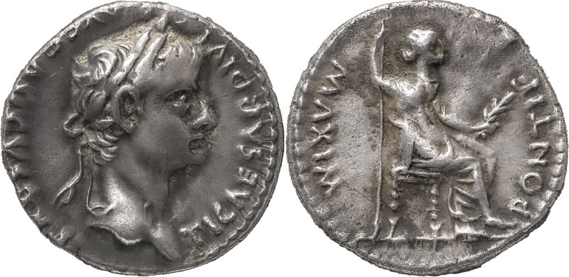 The Roman Empire
TIBERIUS. Lugdunum. "Tribute Penny" type. Circa 14-37. AR Denar...