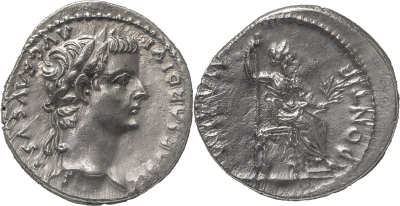 The Roman Empire
TIBERIUS. Lugdunum. "Tribute Penny" type. Circa 14-37. AR Denar...
