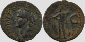 The Roman Empire
In the name of Agrippa, after 37, Æ As 9.56 g. Head l., wearing rostral crown. Rev. Neptune, cloaked, standing l. holding small dolph...