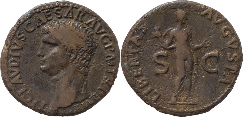 The Roman Empire
CLAUDIUS (41-54). Rome. AE As 10.52 g. TI CLAVDIVS CAESAR AVG P...