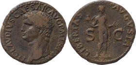 The Roman Empire
CLAUDIUS (41-54). Rome. AE As 10.52 g. TI CLAVDIVS CAESAR AVG P M TR P IMP P P. Bare head left. LIBERTAS AVGVSTA / S - C. Libertas st...