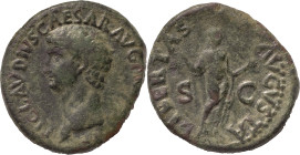 The Roman Empire
CLAUDIUS (41-54). Rome. AE As 14.64 g. TI CLAVDIVS CAESAR AVG P M TR P IMP P P. Bare head left. LIBERTAS AVGVSTA / S - C. Libertas st...
