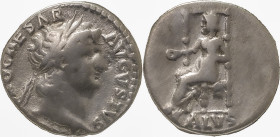 The Roman Empire
Nero, 54-68. AR Denarius 3.49 g, Rome, 65-66. NERO CAESAR AVGVSTVS Laureate head of Nero to right. Rev. SALVS Salus seated left on hi...