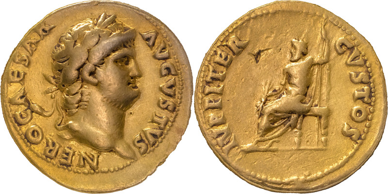 The Roman Empire
Nero augustus, 54 – 68. Aureus 64-65, AV 7.26 g. NERO CAESAR – ...