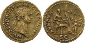 The Roman Empire
Domitian. Rome. Circa 81-96. AE Dupondius 13.94 g. IMP CAES DOMITIAN AVG GERM COS XI Radiate head of Domitian to right, wearing aegis...