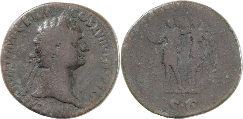 The Roman Empire
Domitian augustus, 81 – 96. Sestertius circa 95-96, Æ 24.29 g. ...