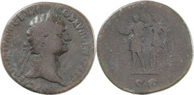 The Roman Empire
Domitian augustus, 81 – 96. Sestertius circa 95-96, Æ 24.29 g. IMP CAES DOMIT AVG GERM COS XVII CENS PERP P Laureate head r. Rev. Dom...