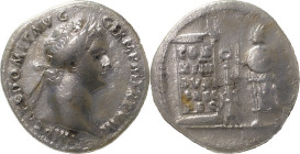 The Roman Empire
Domitian. AD 81-96. AR, Denarius 3.14 g. Rome. IMP CAES DOMIT AVG GERM P M TR P VIII. Head of Domitian, laureate, right. Herald, hold...