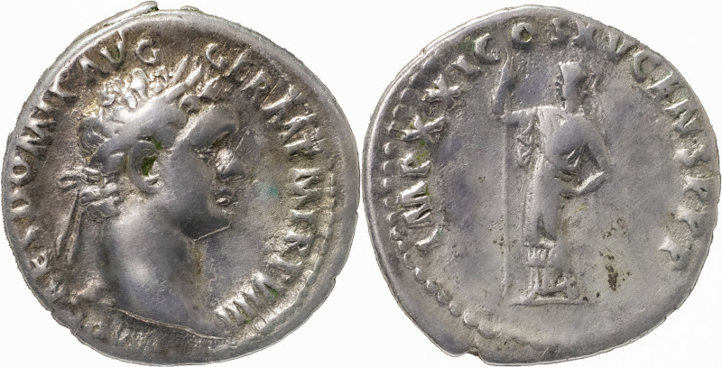 The Roman Empire
Domitian augustus, 81 - 96. AR Denarius 3.43 g. 92-93. IMP CAES...