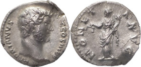 The Roman Empire
HADRIAN. Rome. Circa 117-138. AR Denarius 2.74 g. HADRIANVS AVG COS III P P, Laureate, draped and cuirassed bust right / MONETA AVG, ...