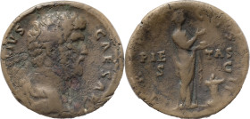 The Roman Empire
Aelius Caesar AE Sestertius 24.47 g. L AELIVS CAESAR, bare head right / TR POT COS II PIE-TAS S-C, Pietas standing left, left hand to...