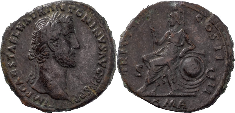 The Roman Empire
ANTONINUS PIUS. Rome. Circa 138-161. AE Sestertius 22,.48 g. IM...