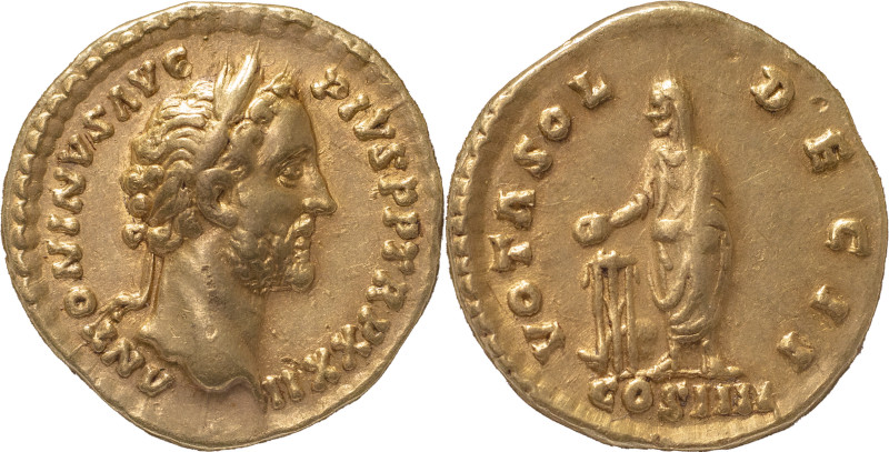 The Roman Empire
Antoninus Pius augustus, 138 – 161, AV Aureus 7.32 g. ANTONINVS...