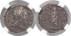 The Roman Empire
SEPTIMIUS SEVERUS. Rome. Circa 193-211. AR Denarius. SEVERVS PIVS AVG, Laureate head right / FVNDATOR PACIS, Septimius Severus, veile...