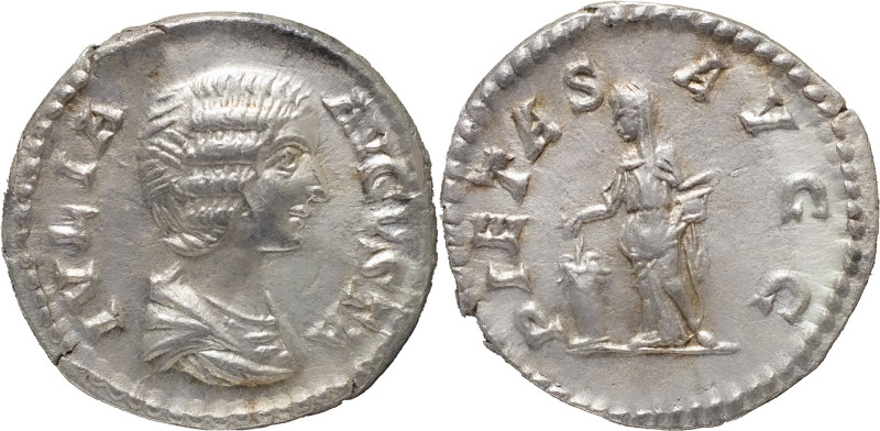 The Roman Empire
JULIA DOMNA (Augusta, 193-217). AR Denarius 2.88 g. Rome. Obv: ...