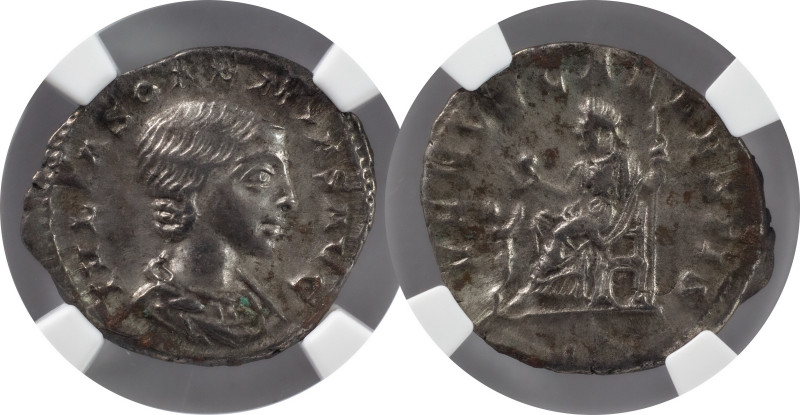The Roman Empire
JULIA SOEMIAS (Augusta, 218-222). AR Denarius. Rome. IVLIA SOAE...