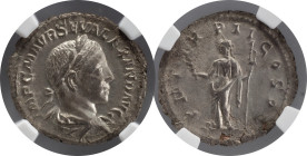 The Roman Empire
Severus Alexander, 222 – 235. AR Denarius 223. IMP C M AVR SEV ALEXAND AVG Laureate and draped bust r. Rev. P M TR P – II – COS P P P...
