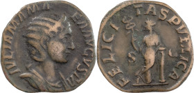 The Roman Empire
JULIA MAMAEA (Augusta). Rome. Circa 222-235. AE Sestertius 14.76 g. IVLIA MAMAEA AVGVSTA, Draped bust right, wearing stephane / FELIC...