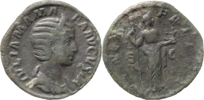 The Roman Empire
Julia Mamaea, mother of Severus Alexander. Sestertius 224, Æ 19...