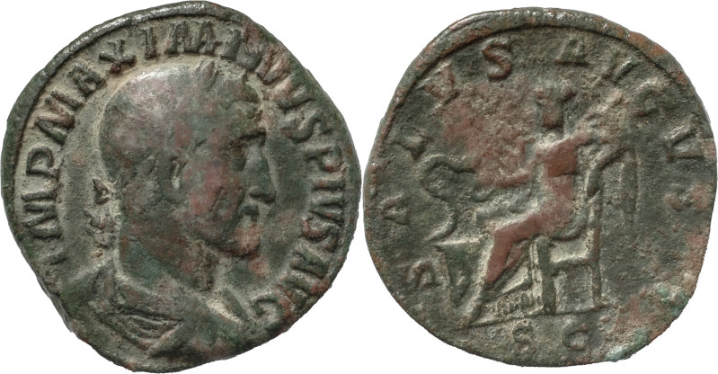 The Roman Empire
Maximinus I, 235 – 238. AE Sestertius 22.84 g. IMP MAXIMINVS PI...