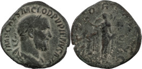 The Roman Empire
Pupienus, 238. AE Sestertius 20.75 g, Rome, circa April-June 238. IMP CAES M CLOD PVPIENVS AVG Laureate, draped and cuirassed bust of...