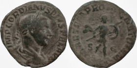 The Roman Empire
Gordianus III. Rome. Circa 238-244. AE Sestertius 19.32 g. IMP GORDIANVS PIVS FEL AVG, Laureate, draped and cuirassed bust right / MA...