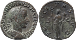 The Roman Empire
Gordian III (238-244), AE Sestertius 19.02 g, Rome, AD 243-244. IMP GORDIANVS PIVS FEL AVG, laureate, draped and cuirassed bust r., R...